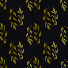 Autumn abstract background with fall leaf vector illustration