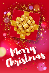 Fototapeta na wymiar Merry Christmas greeting colorful vector illustration.