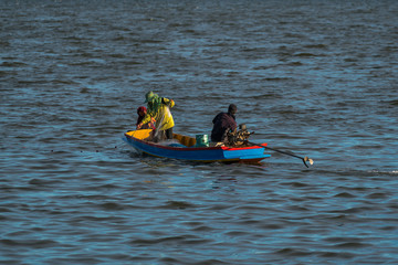 Small boat fishing
