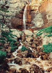Beautiful Pshehsky waterfall, Caucasus mountains, Russia
