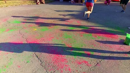 Color running on park.