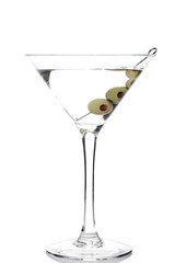 Glass of a martini coctail