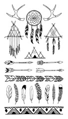 Hand drawn tribal elements