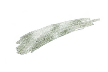 Hand drawn silver color texture paint on white background