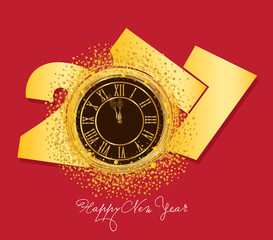 2017 shiny New Year Clock background