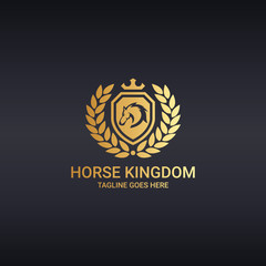 Victory logo. Horse logotype. 
