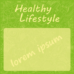 design of concept of a healthy lifestyle template