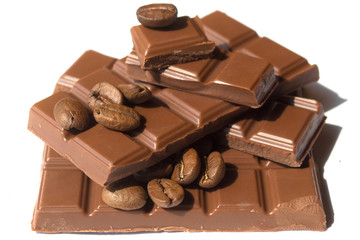 chocolate with coffee beans