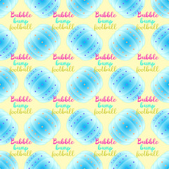 Bubble bump football equipment seamless pattern