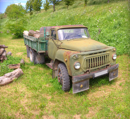 HDR photo of an old soviet truck