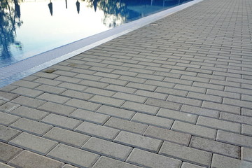 Naklejka premium Poolside surface