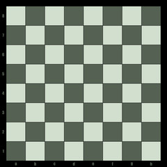 Empty chess board. Green color. Vector illustration, eps 8.