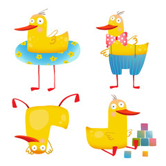 Child Duck Funny Colorful Toy Set