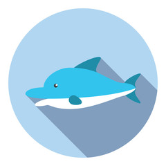 Dolphin Marine Animal Flat Icon