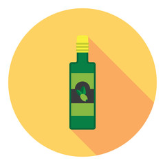Olive Oil Bottle Flat Icon