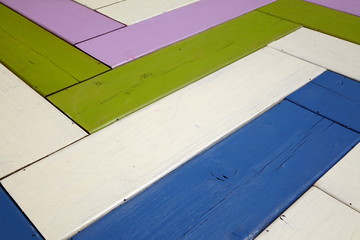 Vintage Colorful  Wood Surface With Zig Zag Pattern Background T