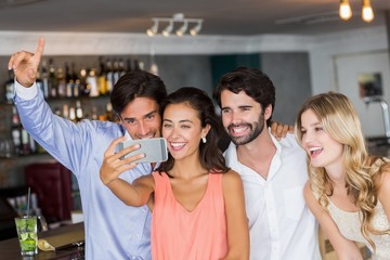 Group of friends taking a selfie 