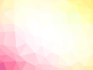 Abstract pink yellow white gradient polygon shaped background