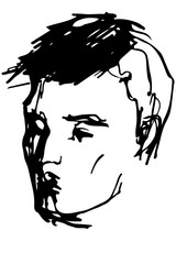  vector sketch for the portrait of a young man