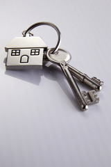 House shaped keychain