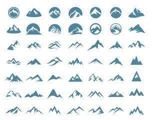 Mountains logo icon set