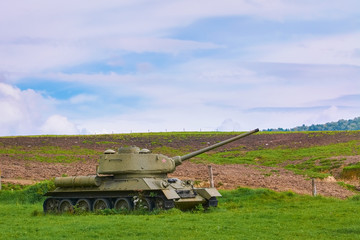 Fototapeta premium Tank on the Field
