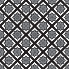 Black and white geometric seamless pattern