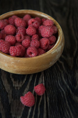 Fresh ripe raspberry
