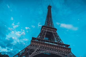 Eiffel Tower, Paris, France from below