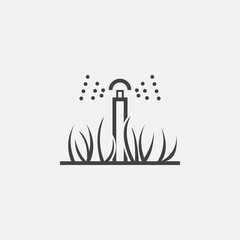 automatic water sprinkler line icon, outline vector logo illustration, linear pictogram isolated on white