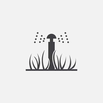 automatic water sprinkler icon vector, solid logo illustration, pictogram isolated on white