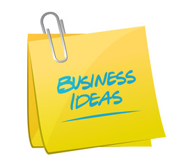 business ideas memo post sign concept