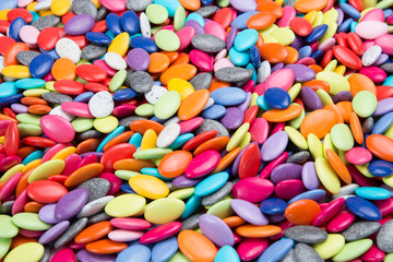 Sweet and bright color candy chocolate