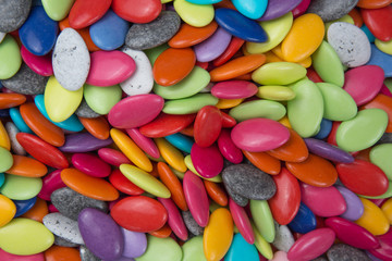 Sweet and bright color candy chocolate