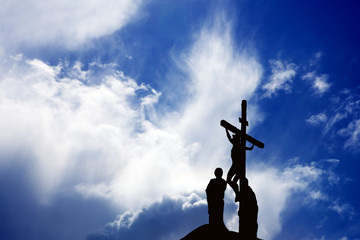 Silhouette of Jesus Christ crucifixion