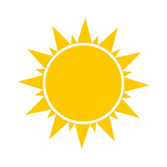 Flat sun icon or symbol