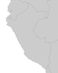 Peru Karte - Grau