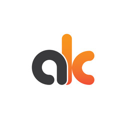ak logo initial grey and orange