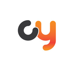 cy logo initial grey and orange