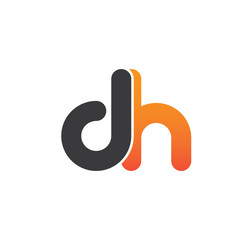 dh logo initial grey and orange