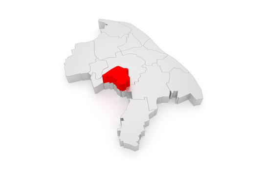 Marienborn, Mainz Bezirke 3D
