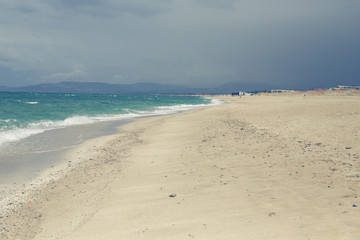 sea landscape in a summer day  in northwest coast of Sardinia, 