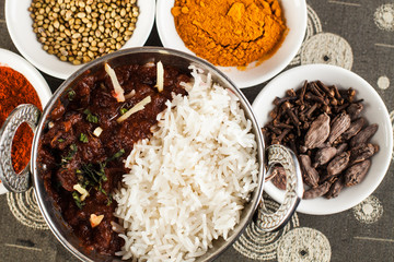 curry in indian cafe