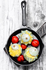 baked tomato and patisson