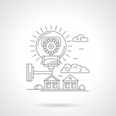 Video surveillance line detail vector illustration