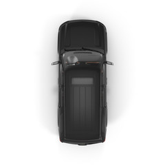 Generic SUV car - top view 3D Illustration