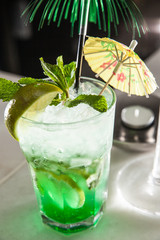 mint cold cocktail