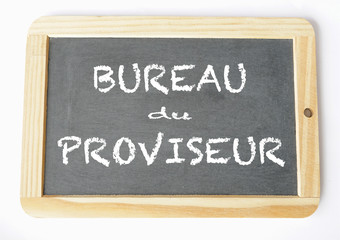 Obraz premium bureau du proviseur ardoise craie