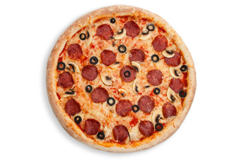 Italian salami pizza