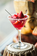 red strawberry cocktail